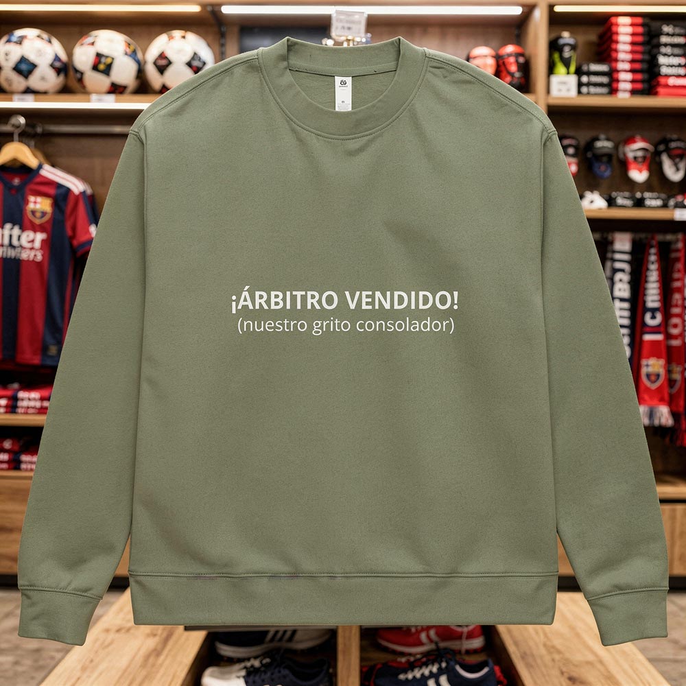 ¡ÁRBITRO VENDIDO! Sudadera suelta unisex de cuello redondo